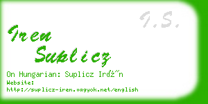 iren suplicz business card